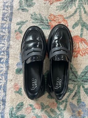 Franco Sarto Ramon Black Patent Penny Loafers
